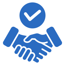 Agreement symbol with tick